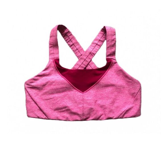 LULULEMON SPORTS BRA RED AND PINK CROSSBACK SIZE 8 - Picture 1 of 6